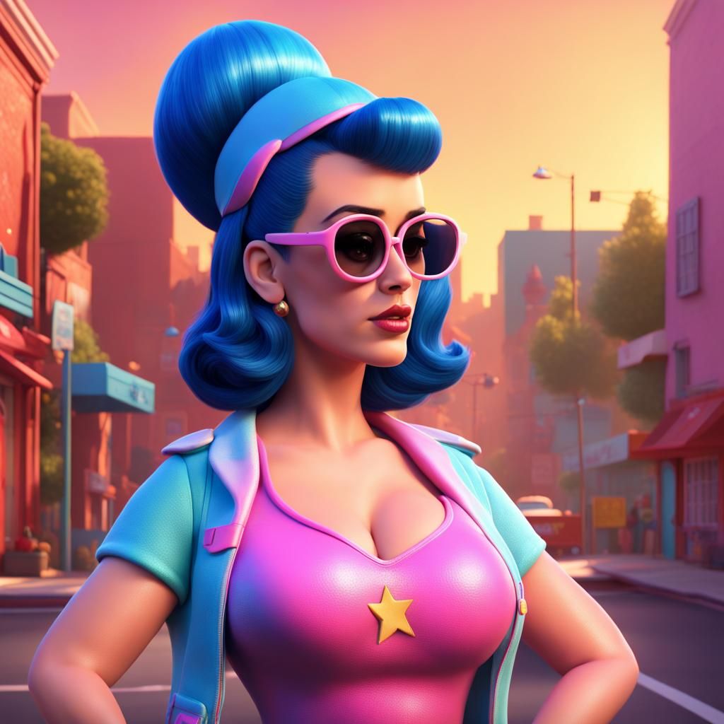 Katy Perry as NWA Member, 3D Digital Art