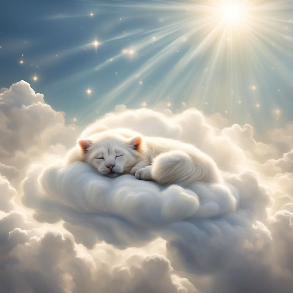 Magical Creature Sleeping on a Cloud