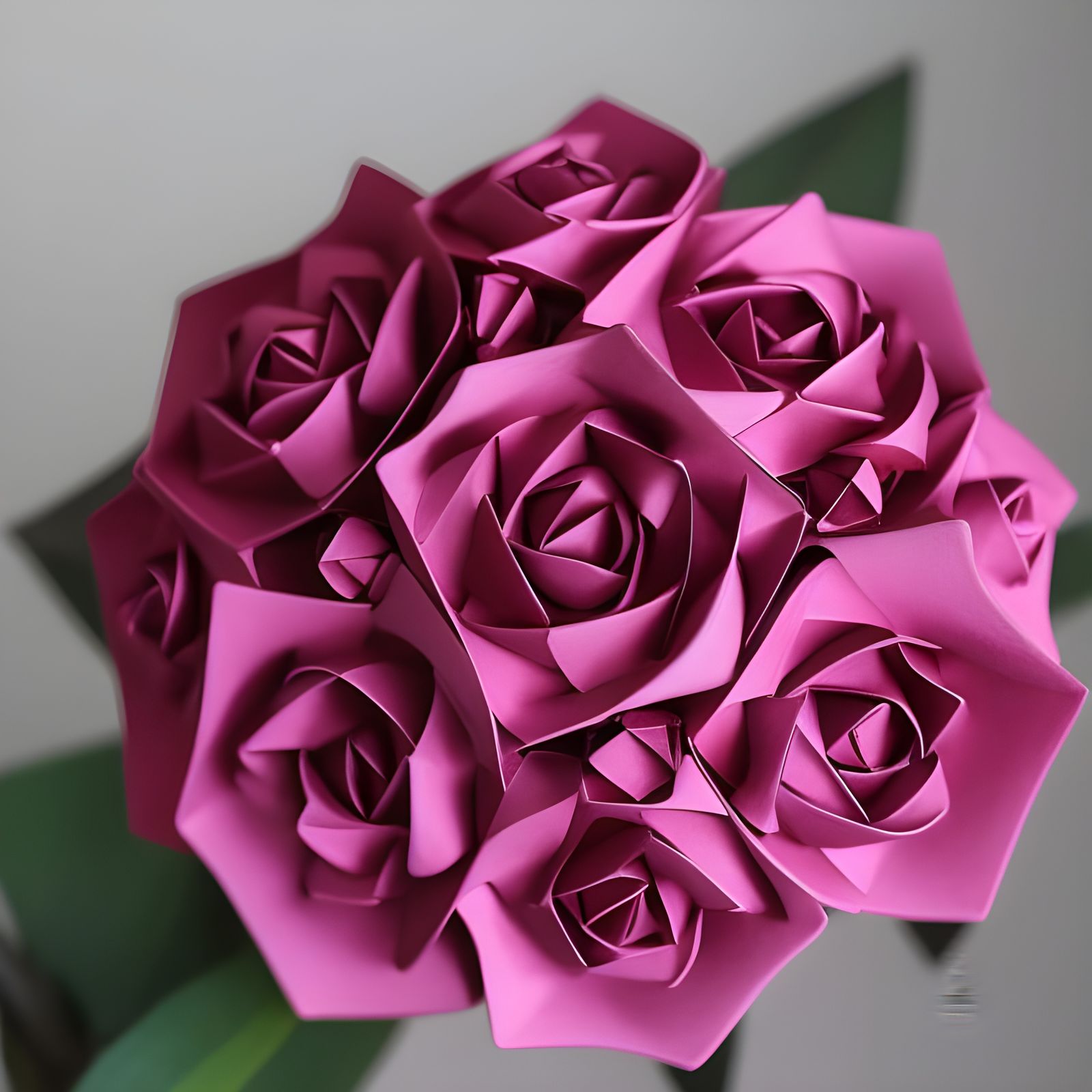 Intricate Origami Roses in Geometric Paper Art
