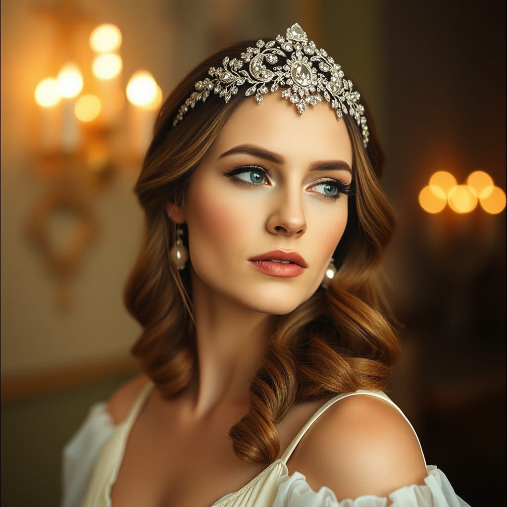 Ethereal Russian Beauty in Cinematic Still