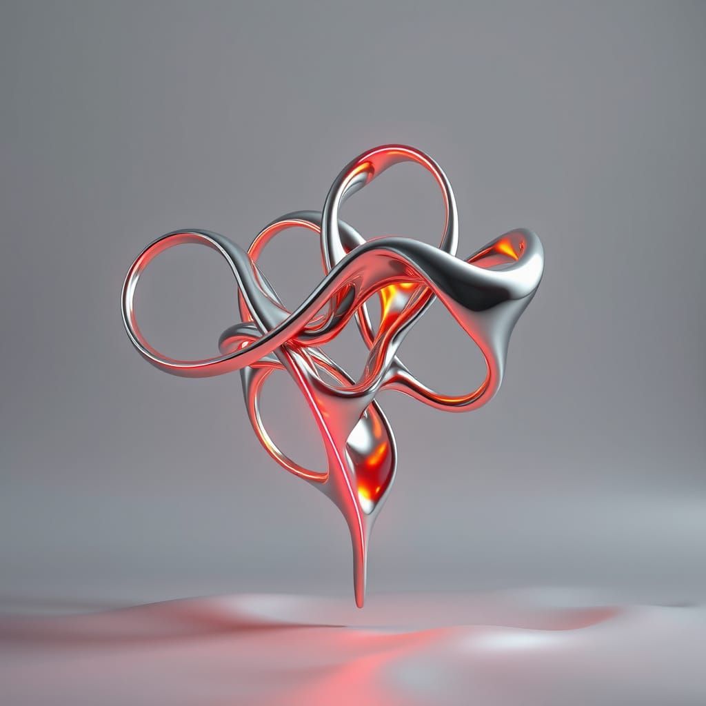 Surreal Geometric Sculpture in Dreamlike State