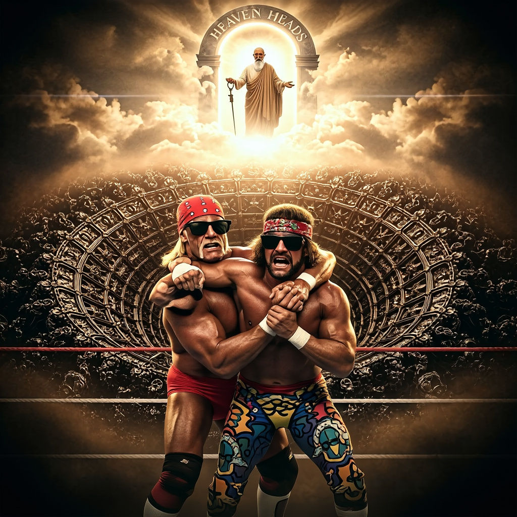 Hulk Hogan and Randy Savage Wrestle at Heaven's Gate