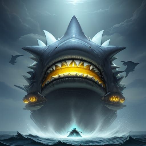 Gigantamax Mindmaw with Psychic Circuitry and Golden Crown