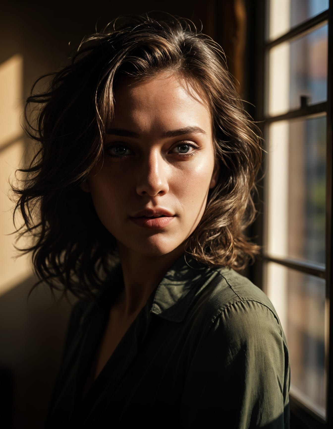 Golden Hour Portrait with Enhanced Facial Detail