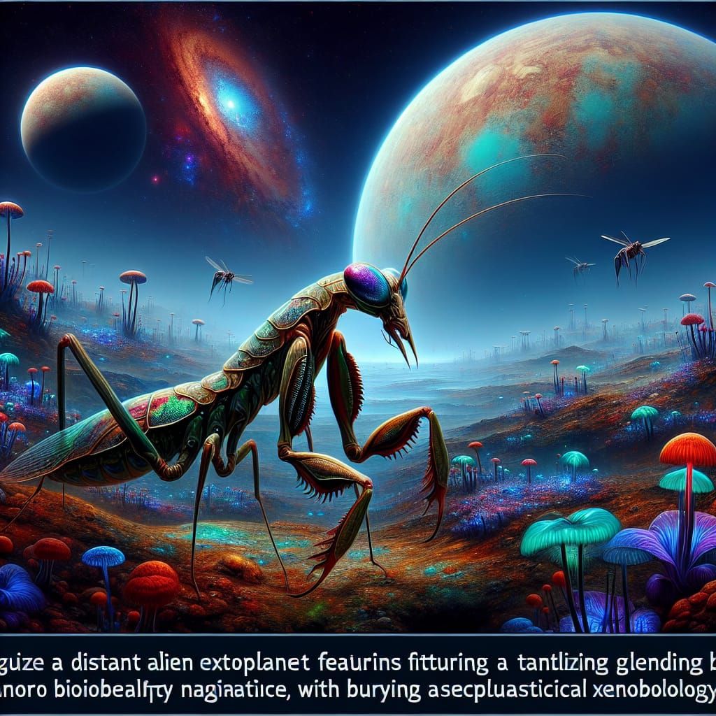Exoplanet Lifeforms: Orchid Mantis Shrimp Concept Art