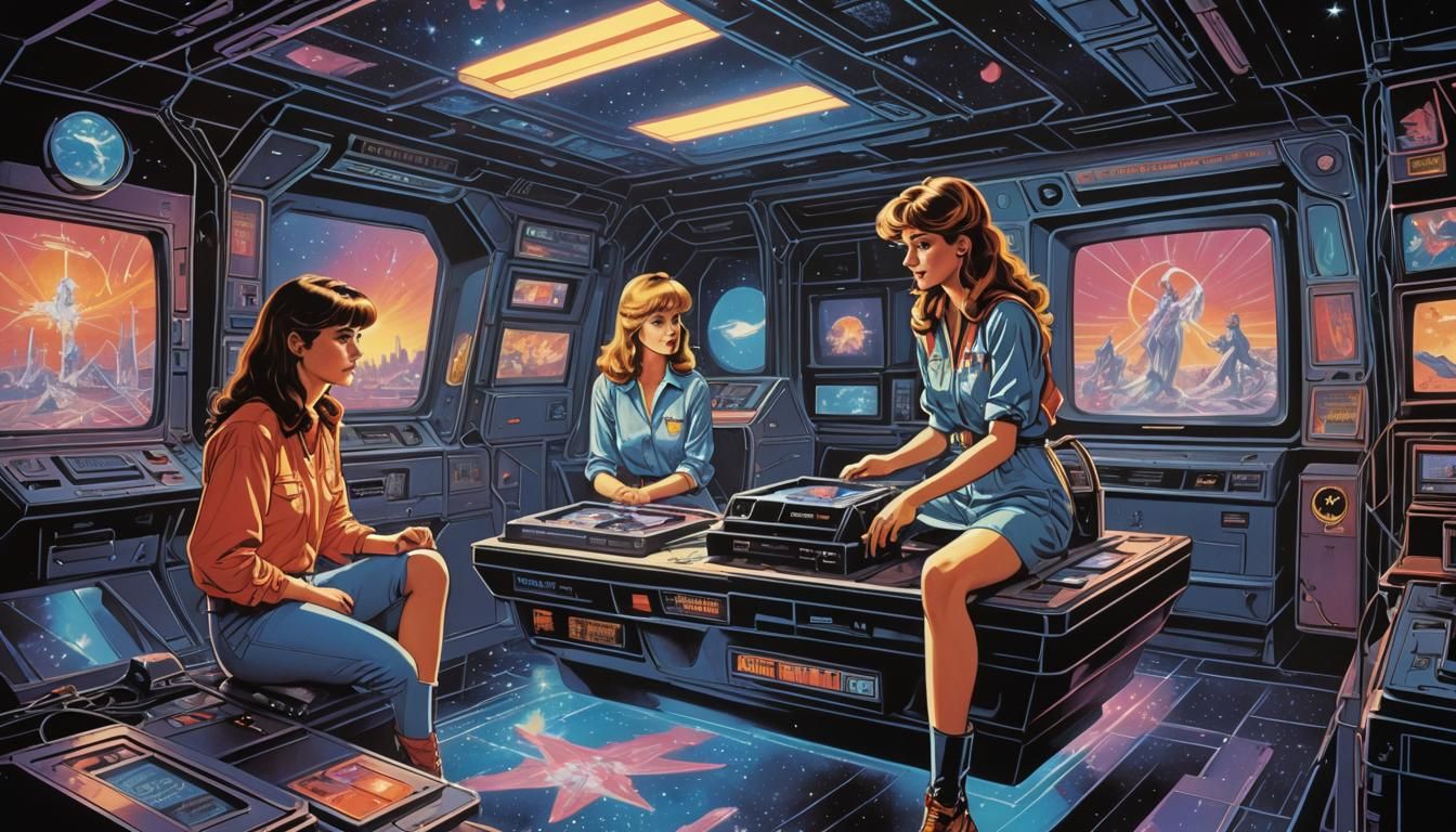 Fashion Girls in Cosmic Crystal Palace