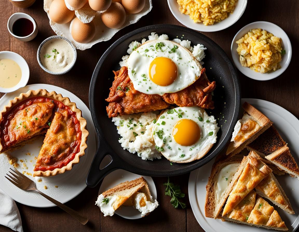 Extremely Overladen Feast Table: A Culinary Abundance