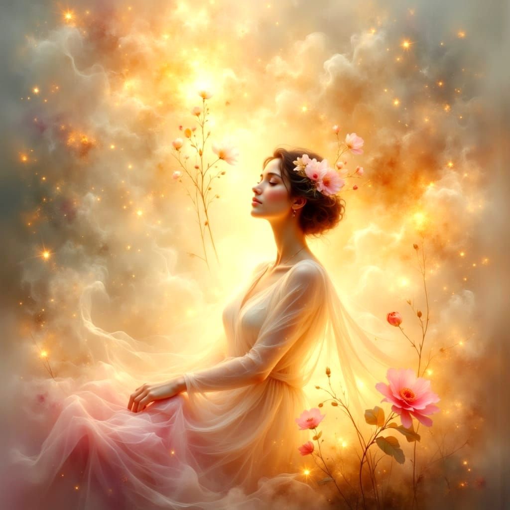 Ethereal Dreamscape of Divine Harmony and Light