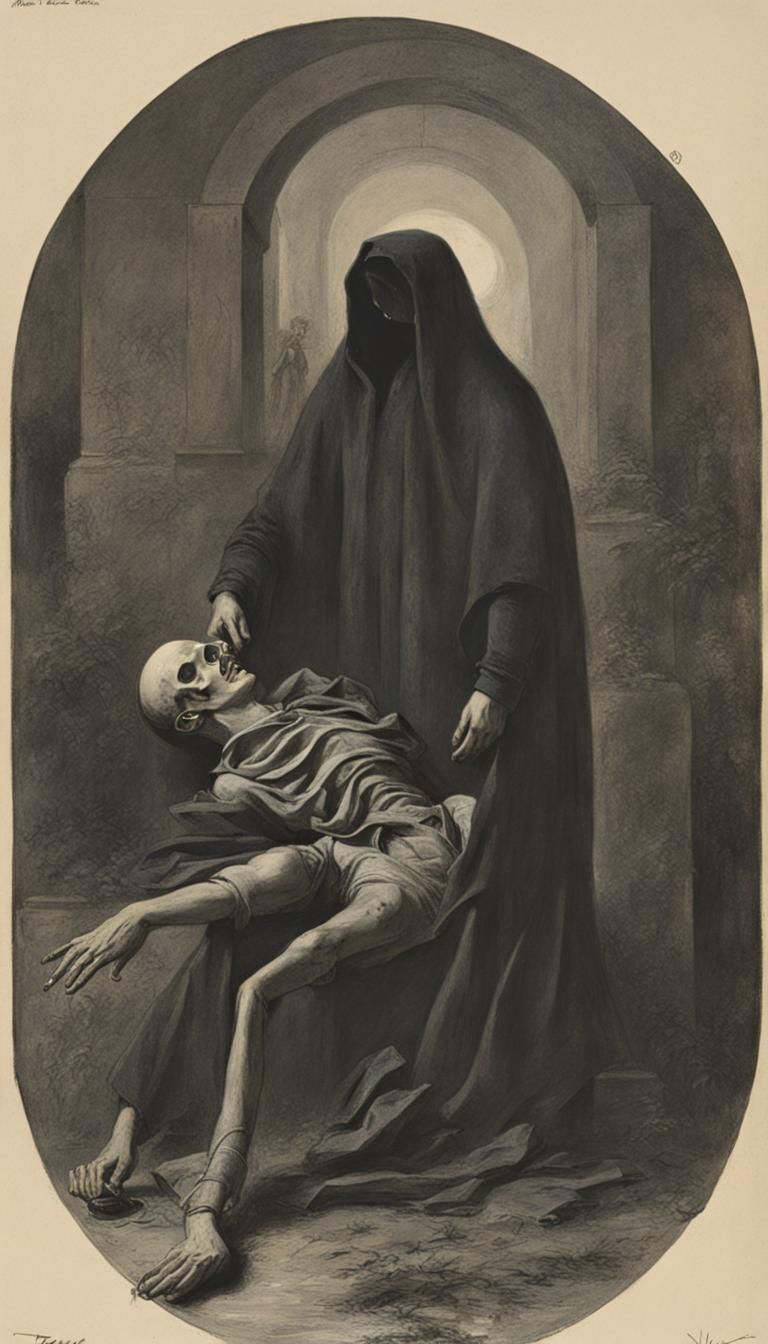 Death Portrait in German Expressionist Style