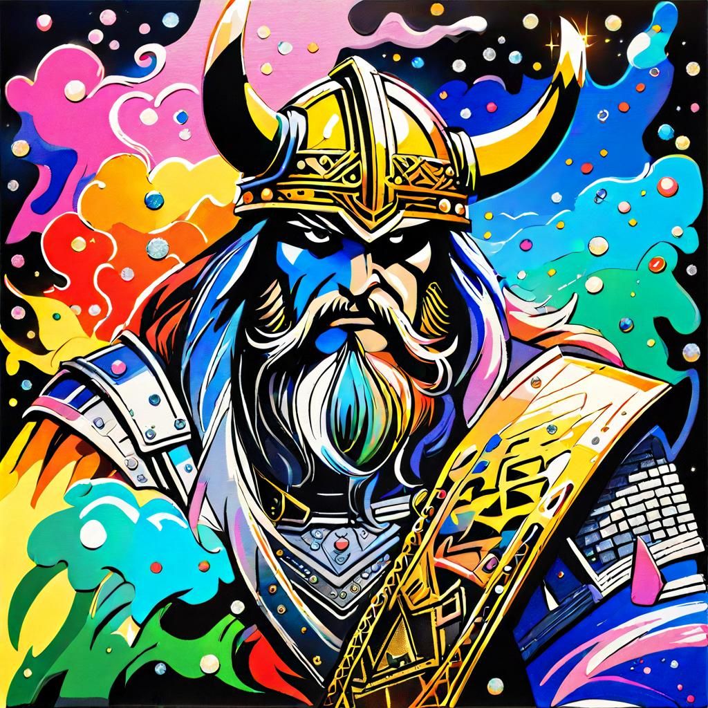 Fierce Anime Viking on Warfield in Astral Style