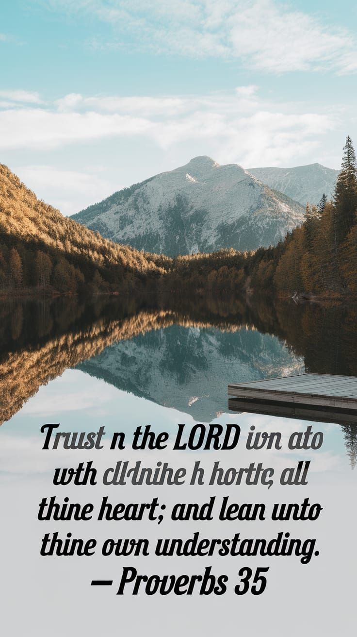 “Trust in the Lord with all thine heart; and lean not unto thine own understanding.”
— Proverbs 3:5
written in bold, bla...