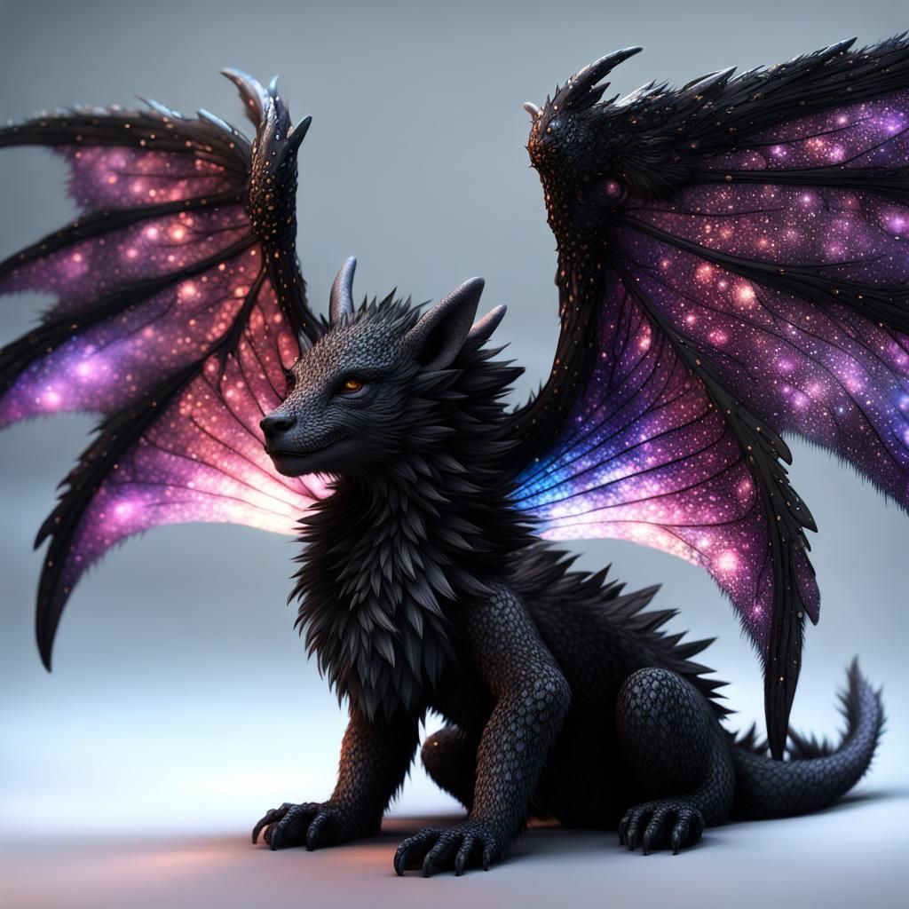 Winged Sleeping Bear Dragon: Fantasycore CGI Masterpiece