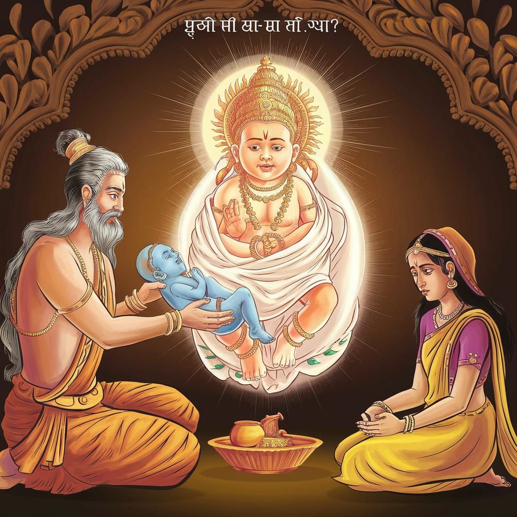 Birth of Karna: A Mythological Illustration