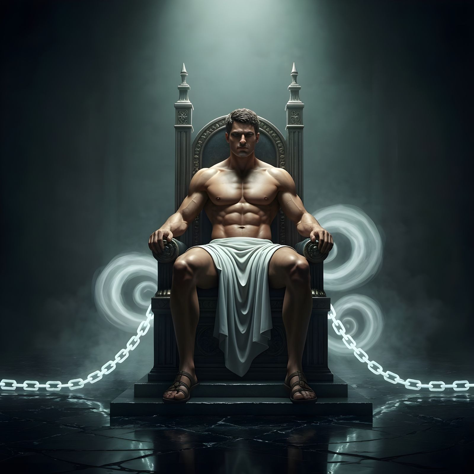 Theseus Bound to the Chair of Forgetfulness in the Underworl...