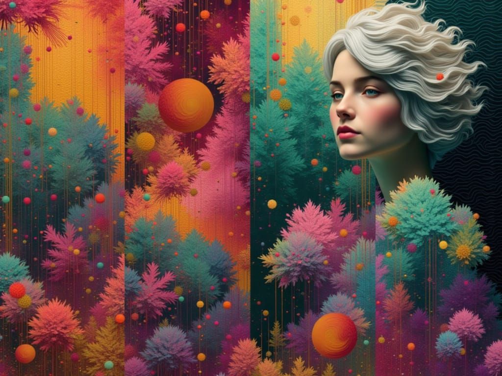 Kintsugi Glitch Art with Cinematic Photography Style