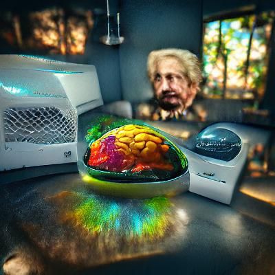 Radioactive Brain Glowing in a Microwave