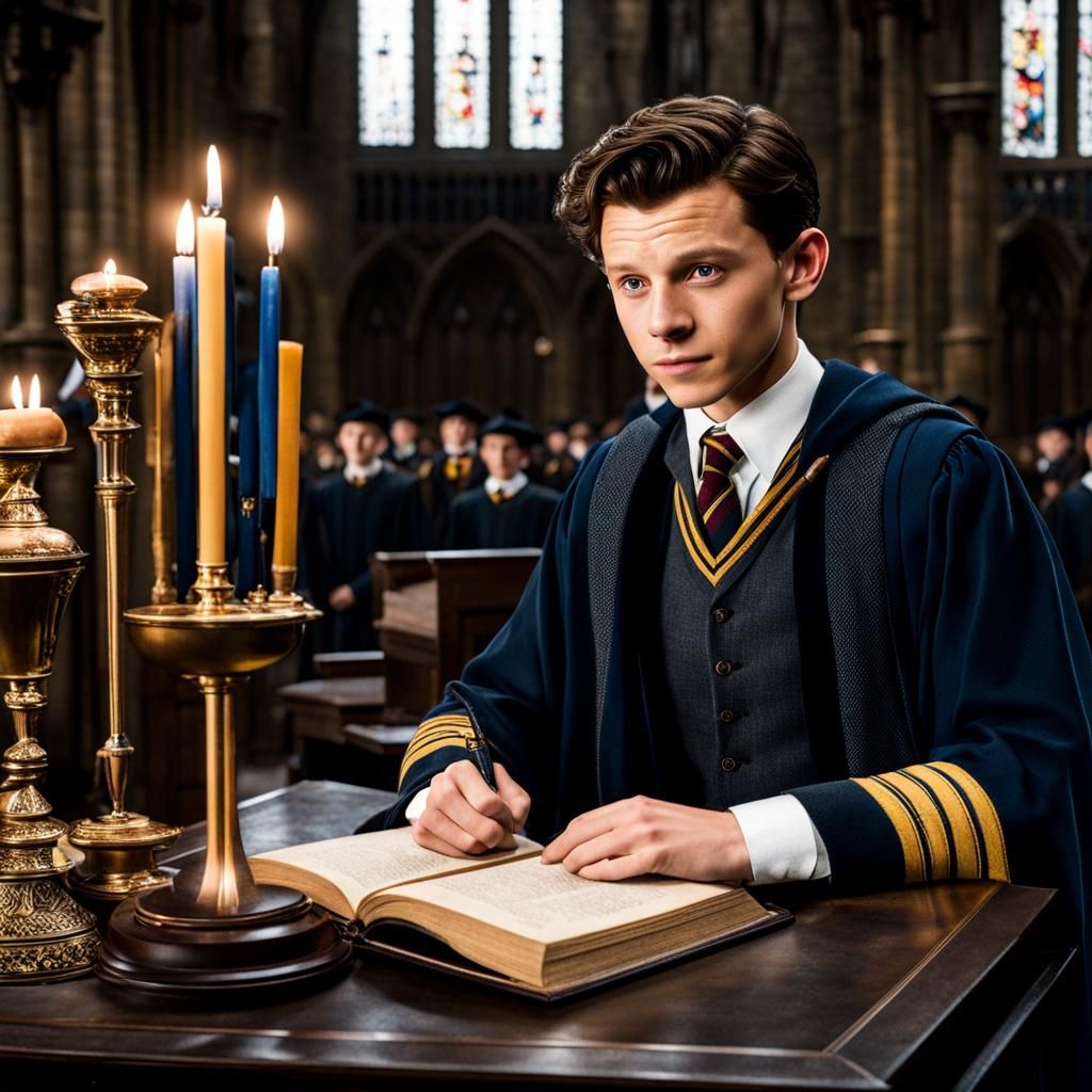 Tom Holland as Hogwarts Student: Digital Art
