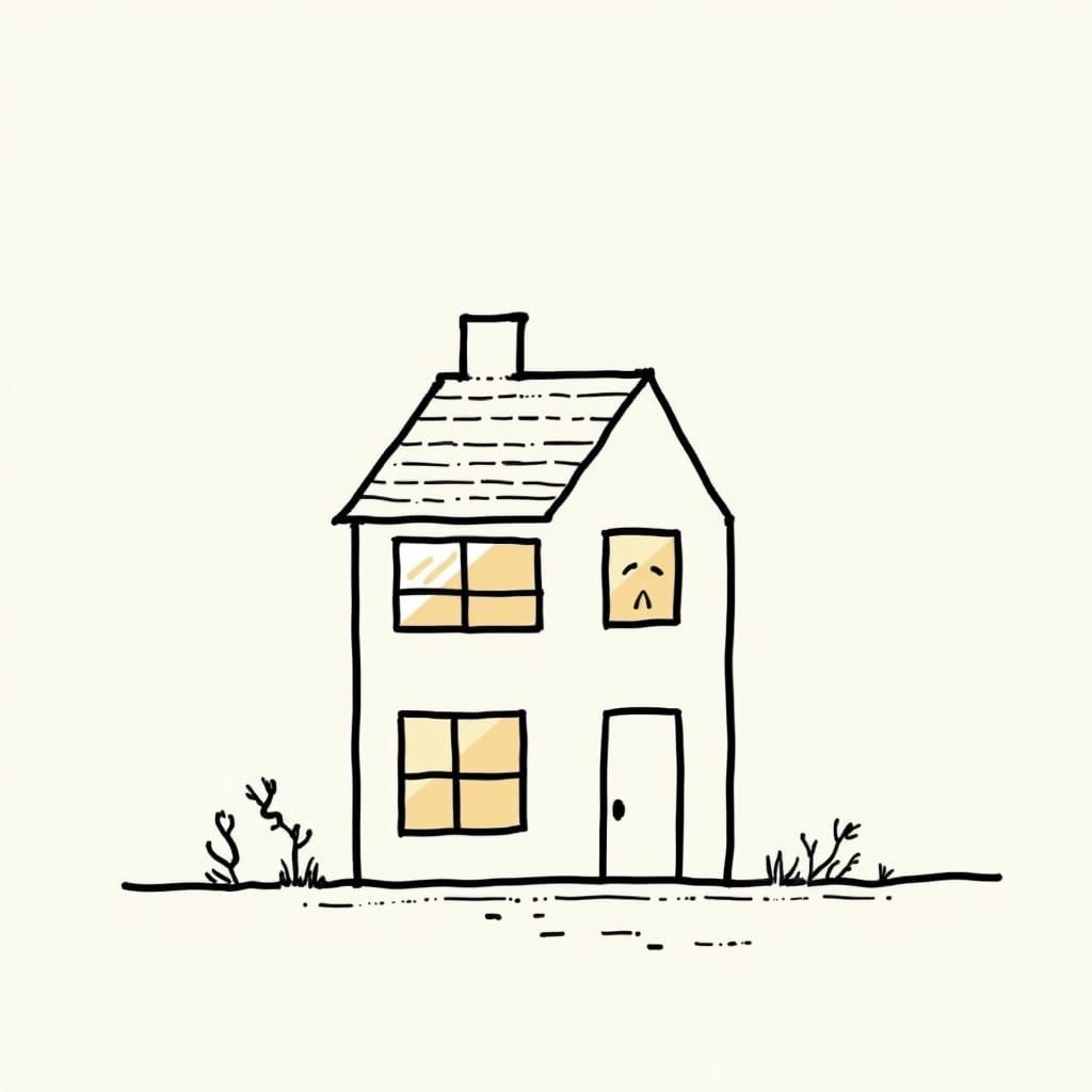 Simple Modern House in Bold Lines