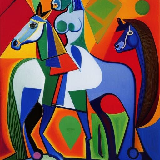 Centaur in Fantastical Biopunk Naive Art