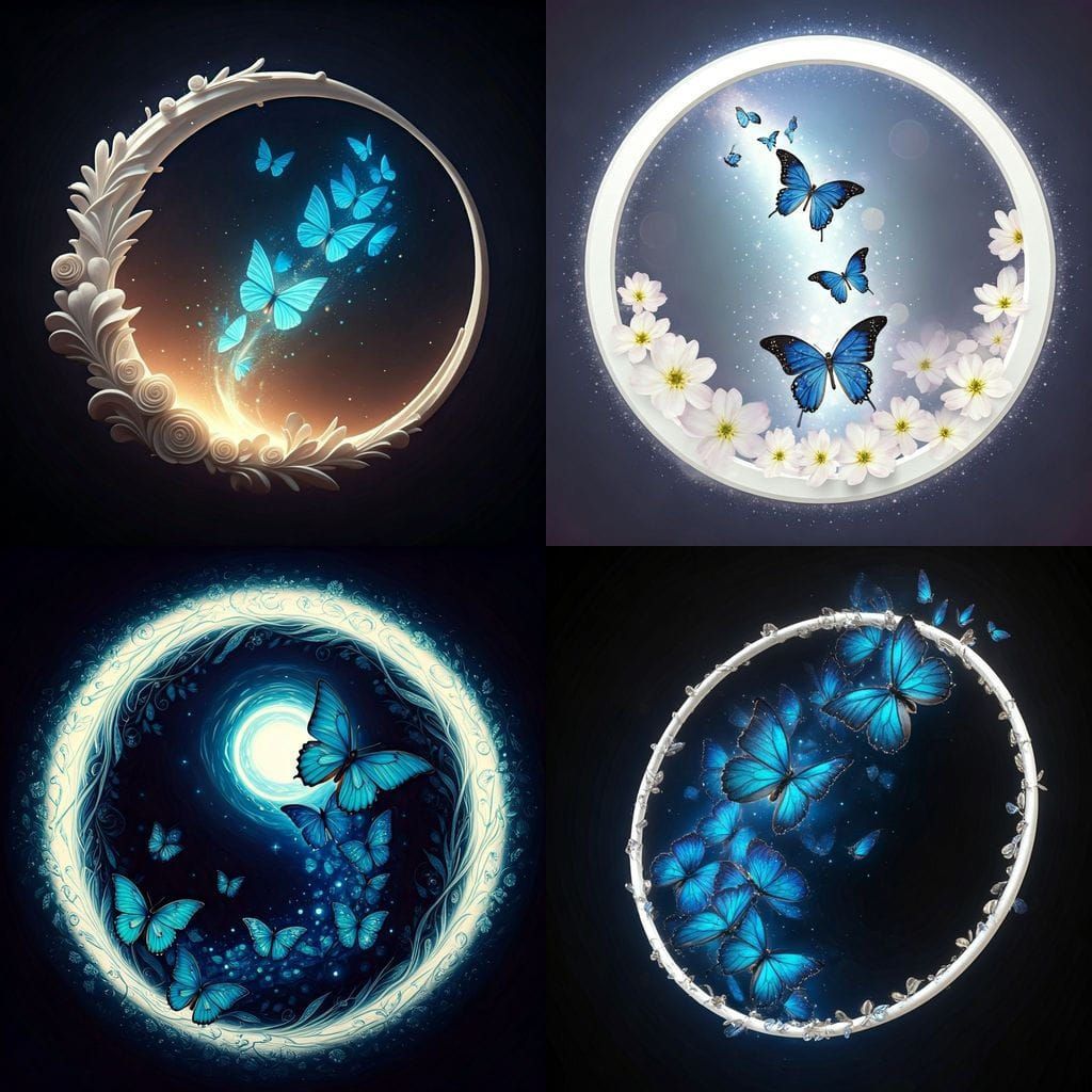 Swarm of Blue Butterflies Emerge From White Coffin