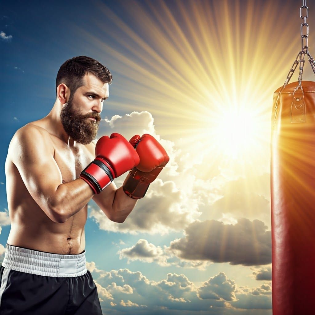 Bearded Boxer Training in Divine Sunshine