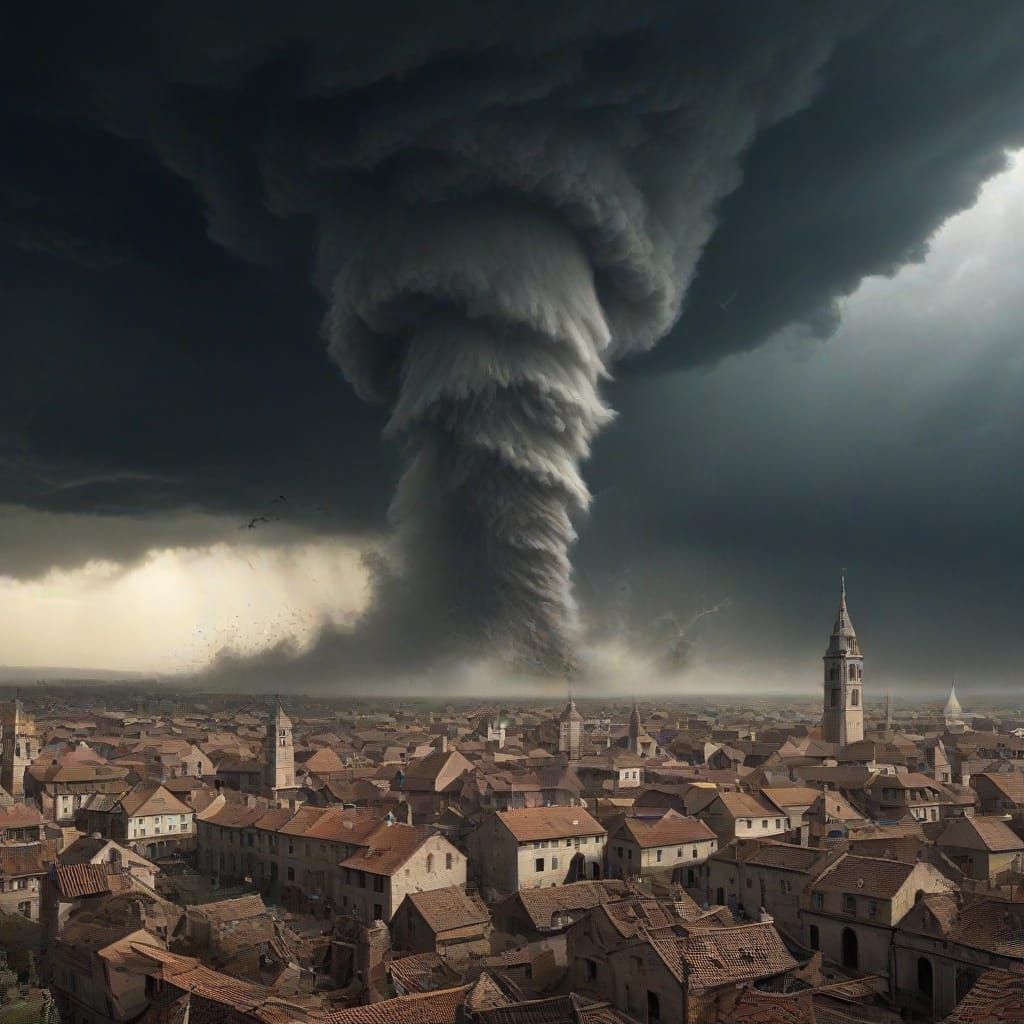Vicious Tornado Devastates Medieval City