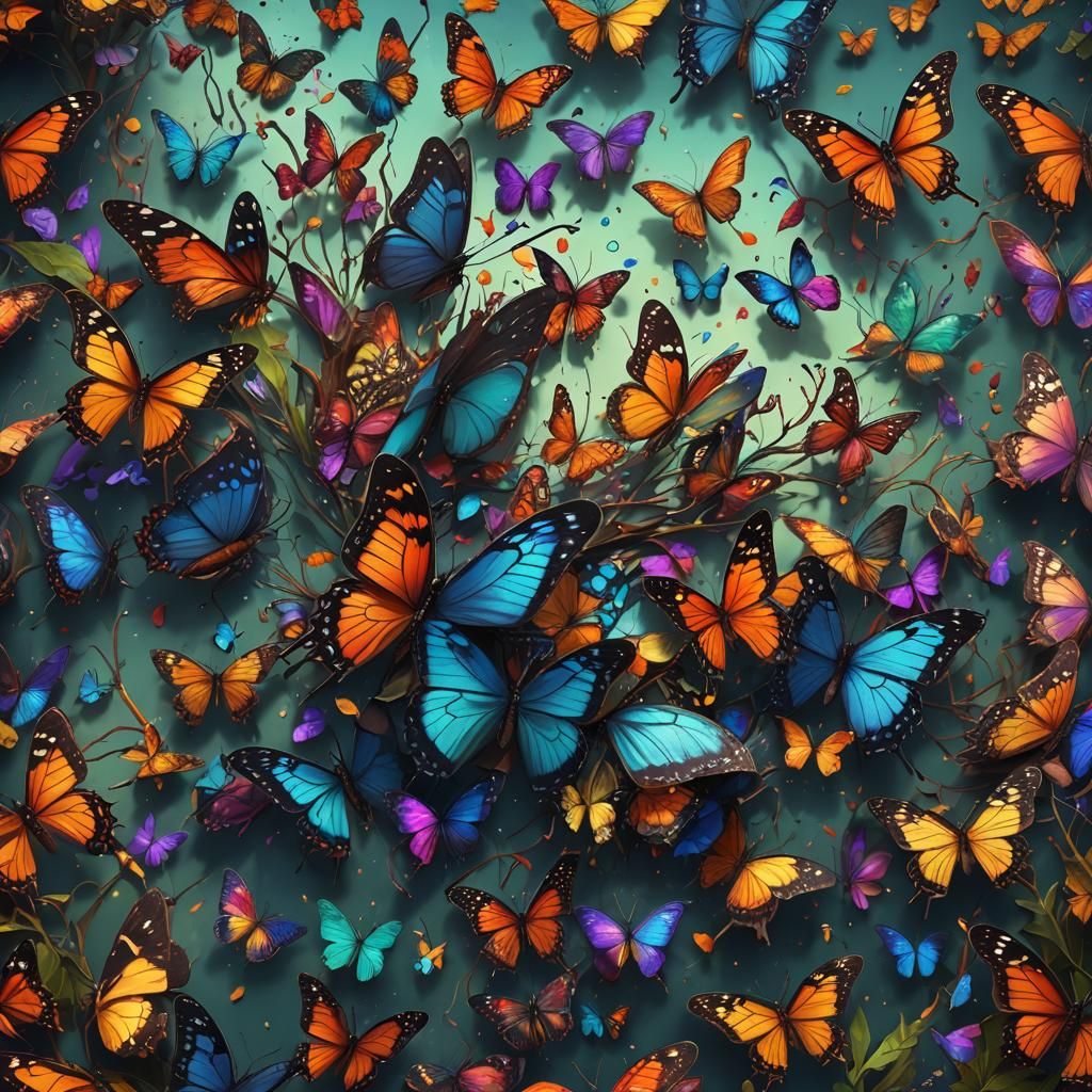 Butterfly Emerging: Detailed Fantasy Concept Art