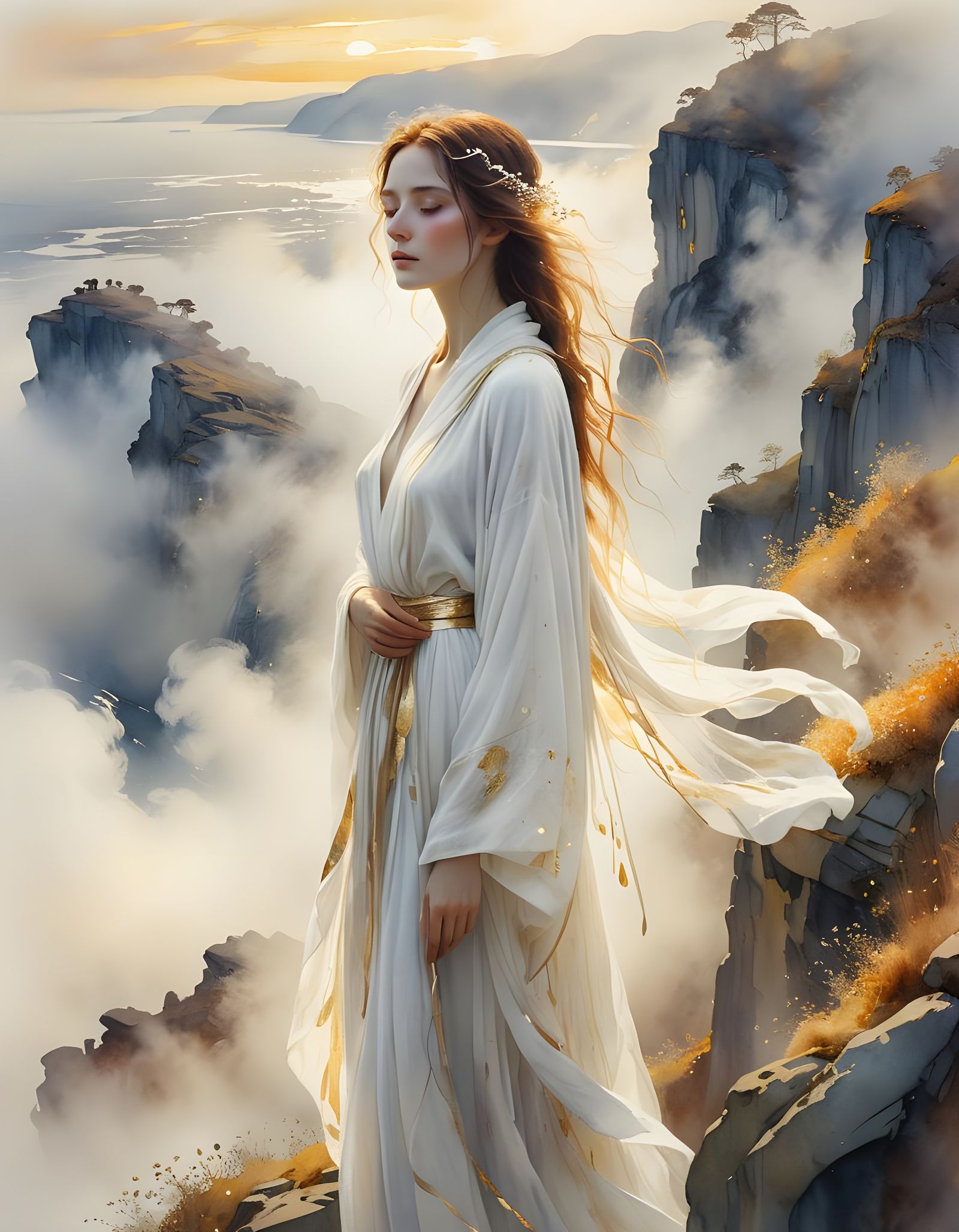 Abstract Open Figure in Minimalist Style