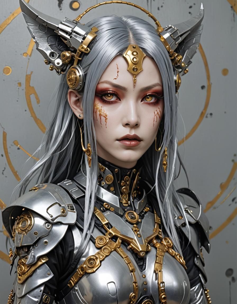 Lilith (Cybergoth) in Silver and Gold #1