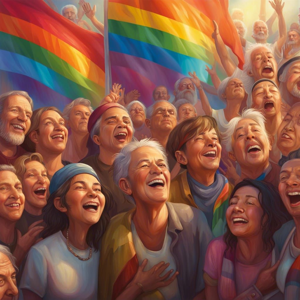 Diverse Group Singing Hymn for Peace