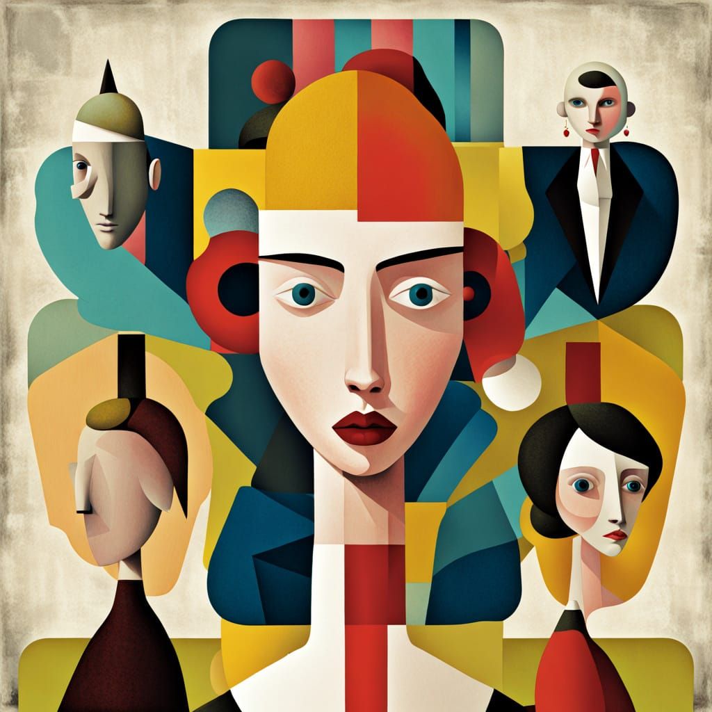 Abstract 3D Portrait of Adult ADHD