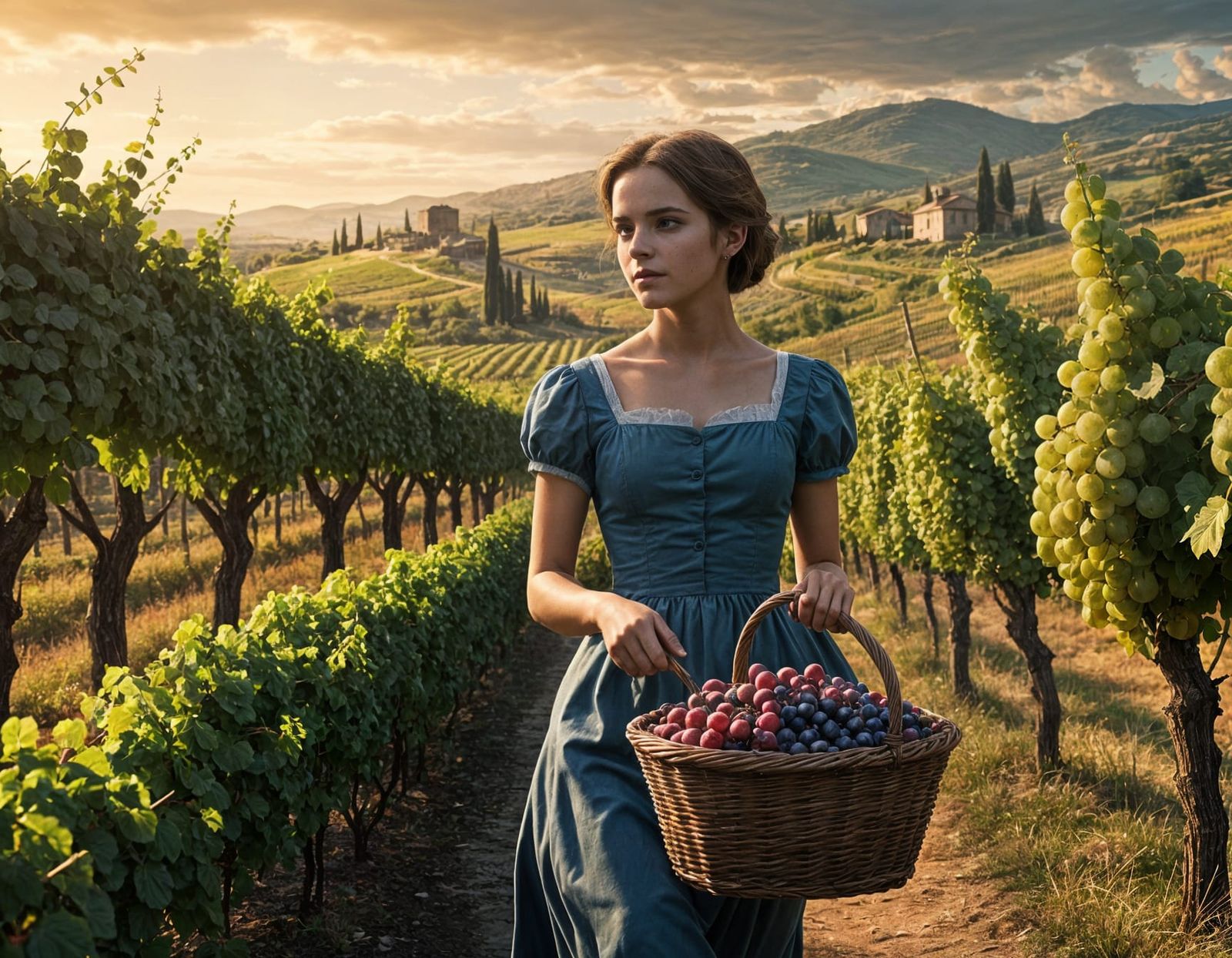 Belle in a Tuscan Vineyard Paradise