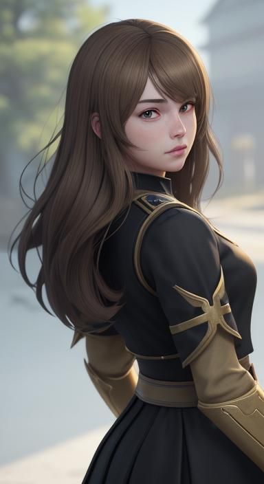 Detailed 3D Anime Art Portrait of a Woman
