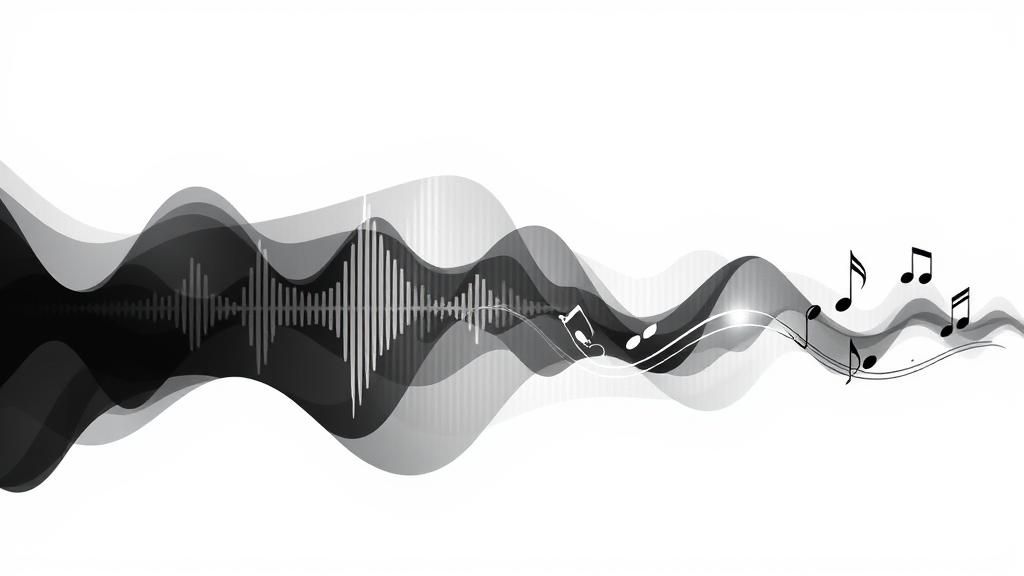Abstract Black and White Music Visualization