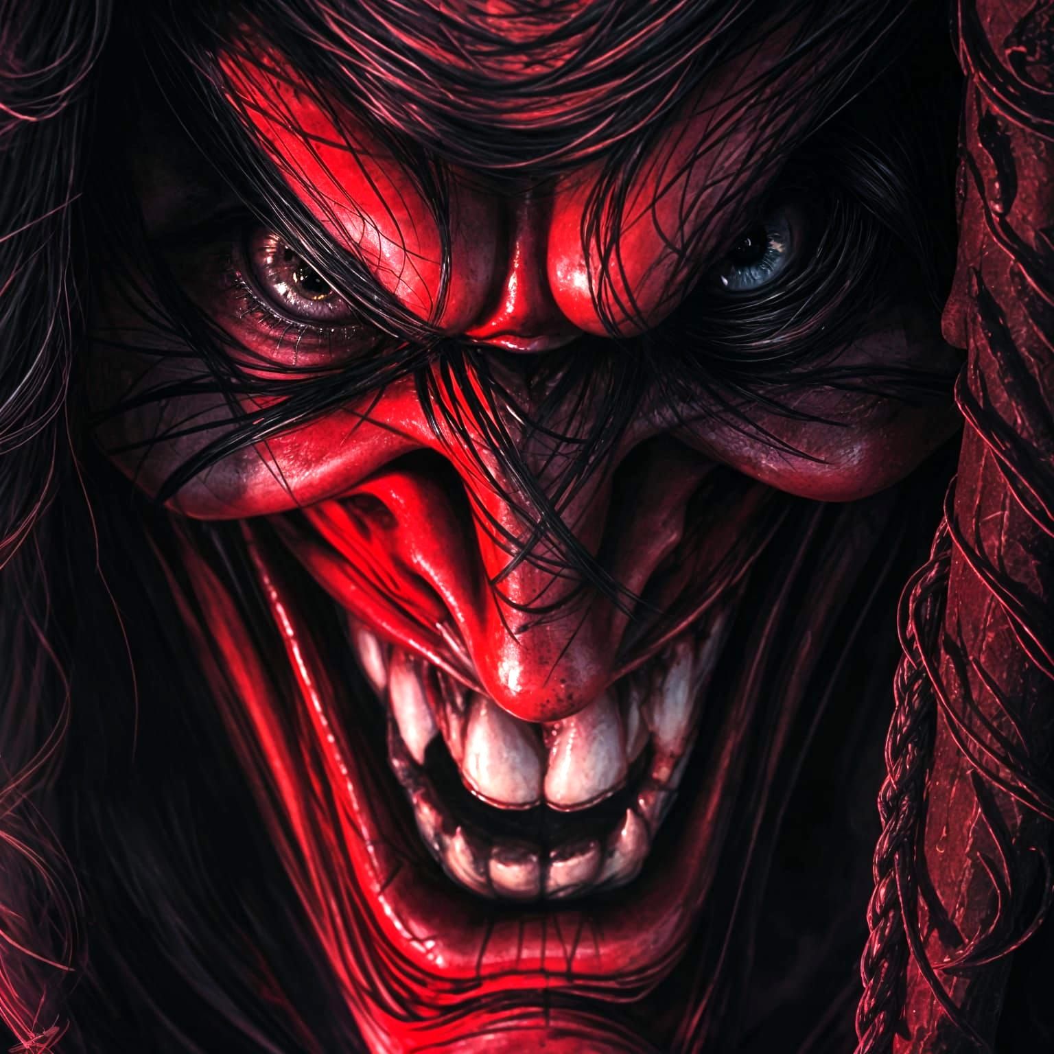 Mad Figure in Dark Fantasy Scribble Art