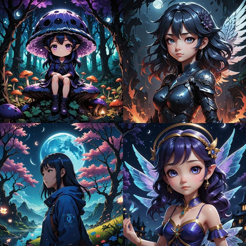 Chibi Shadowmoon Dark Fairy in Anime Style