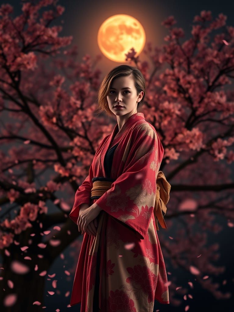 Sensual Portrait of Maitland Ward in Cherry Blossom Wonderla...