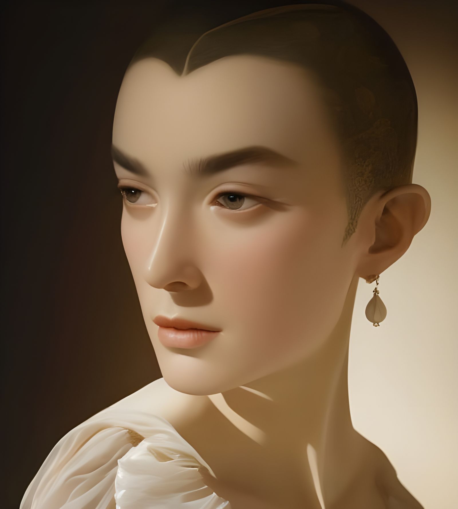 Dreamy Night Portrait in Ultrarealistic Style