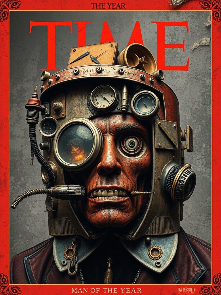 Surreal Fine Art Timepiece in Golden Rust