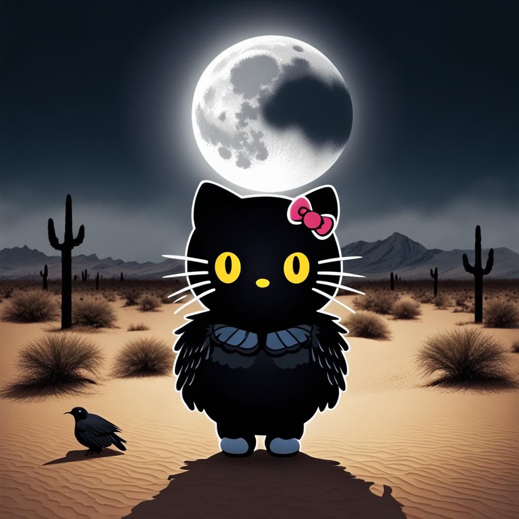Hello Dark Owl Kitty