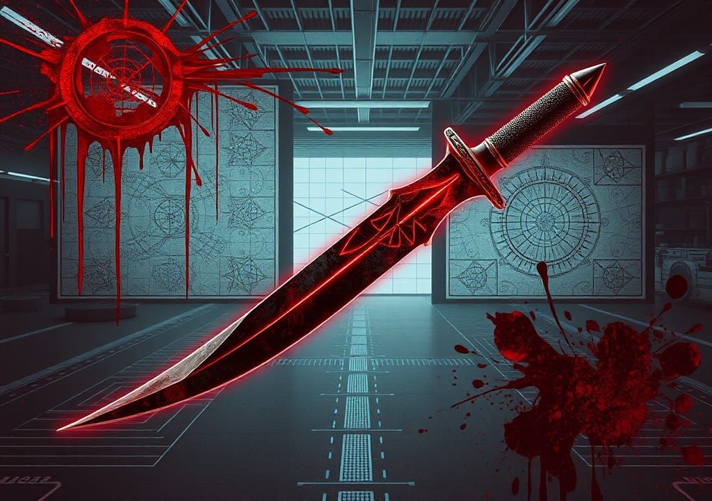 Modern/Cyberpunk Art with a Sacrificial Dagger