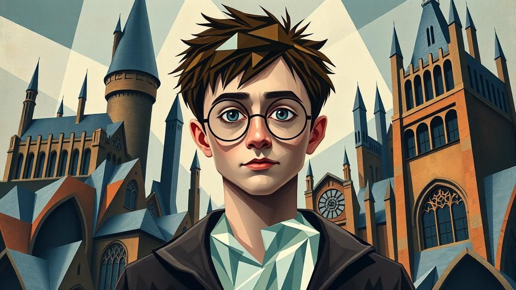 Cubist Harry Potter in Shattered Hogwarts