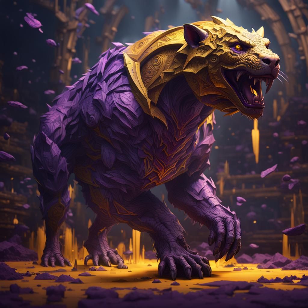 Animal in Dark Fantasy Style, Detailed 8K Art