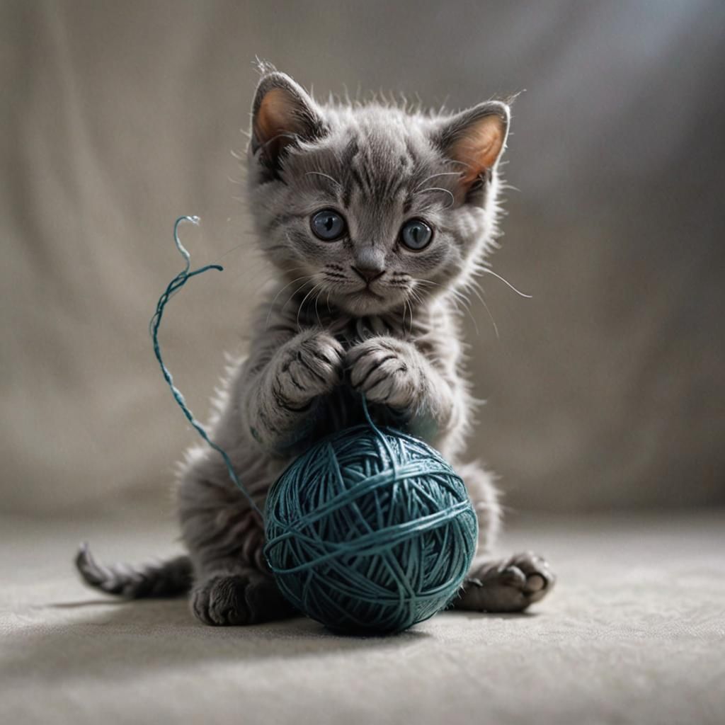 Ethereal Glass Kitten with Smoky Glow