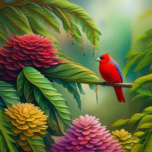 Birds and Plants: A Perfectly Beautiful Scene