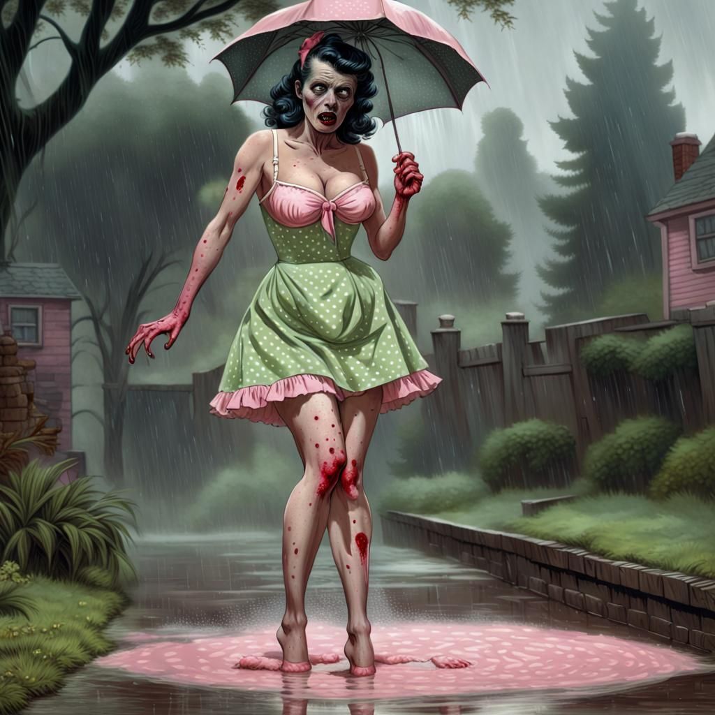 1950s zombie pin-up girl