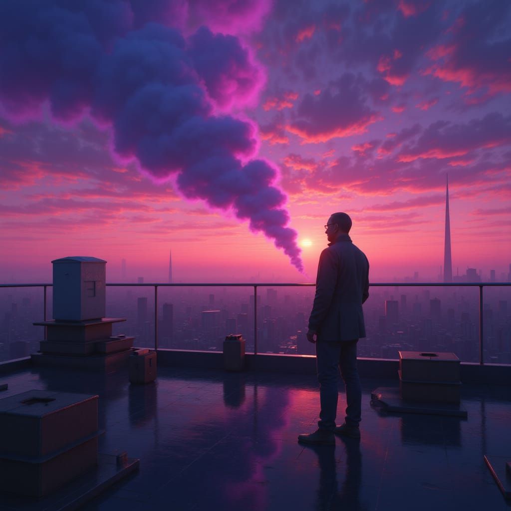 "As the radioman says
it is 5 am
and the sun has charred
the...