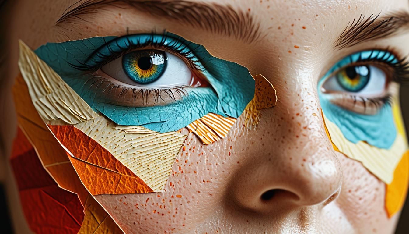 High Resolution Fall Paper Collage Art