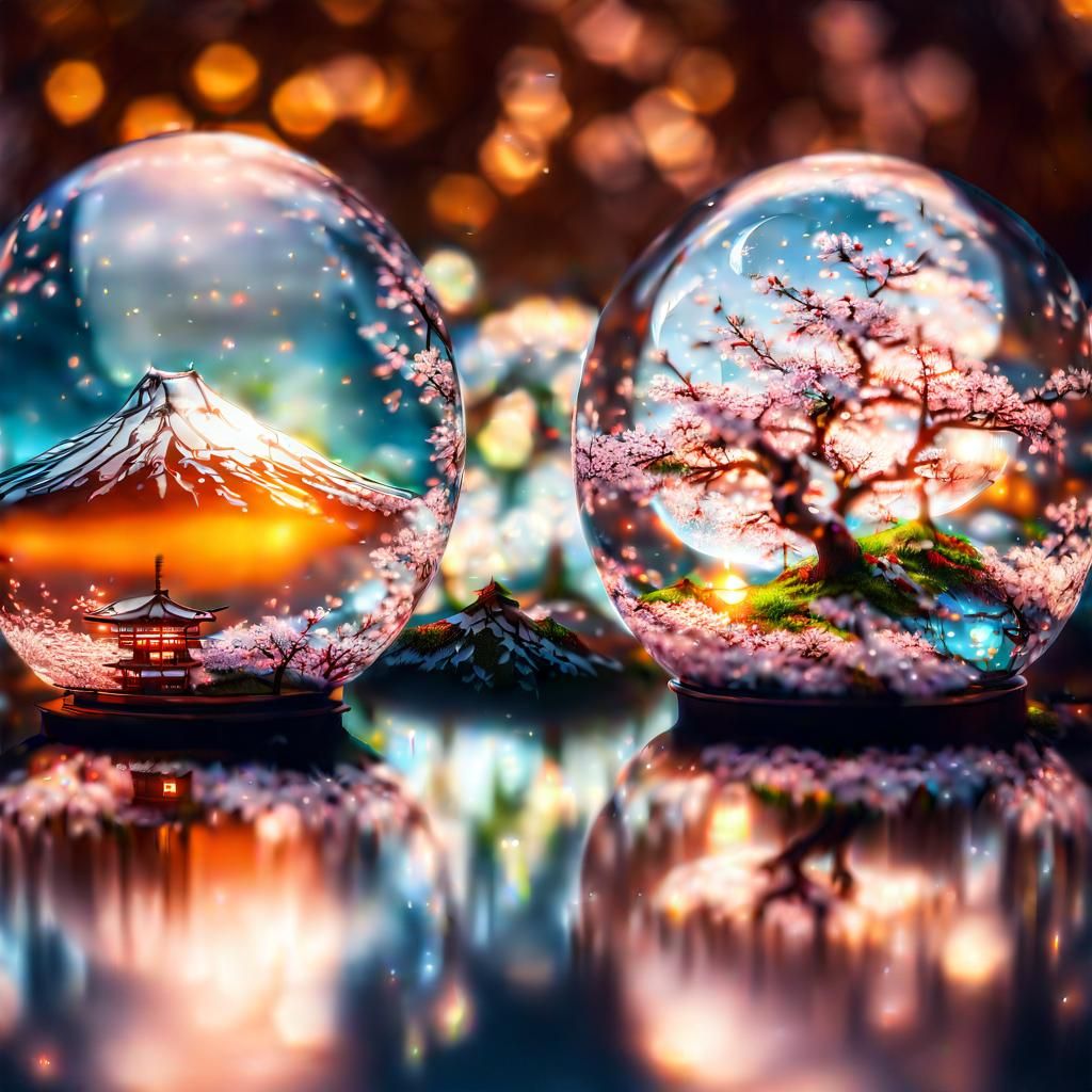 Cherry Trees in Glass Cherry Sculpture