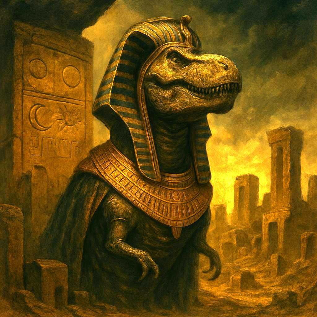 Pharaoh T-Rex in Ancient Desert City